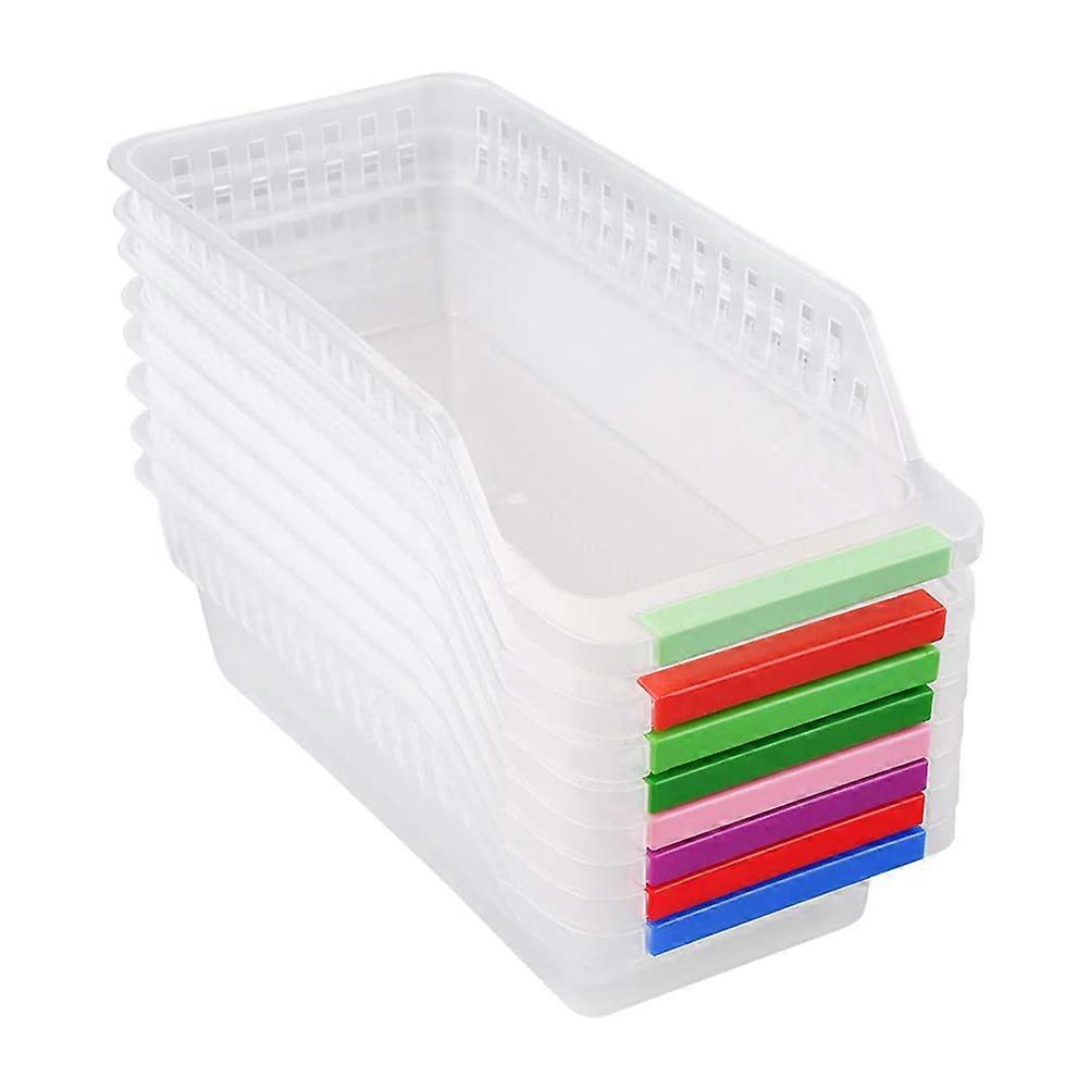 Plastic Fridge Storage Containers Organization Wide Opening Design Assorted Color 8Pcs
