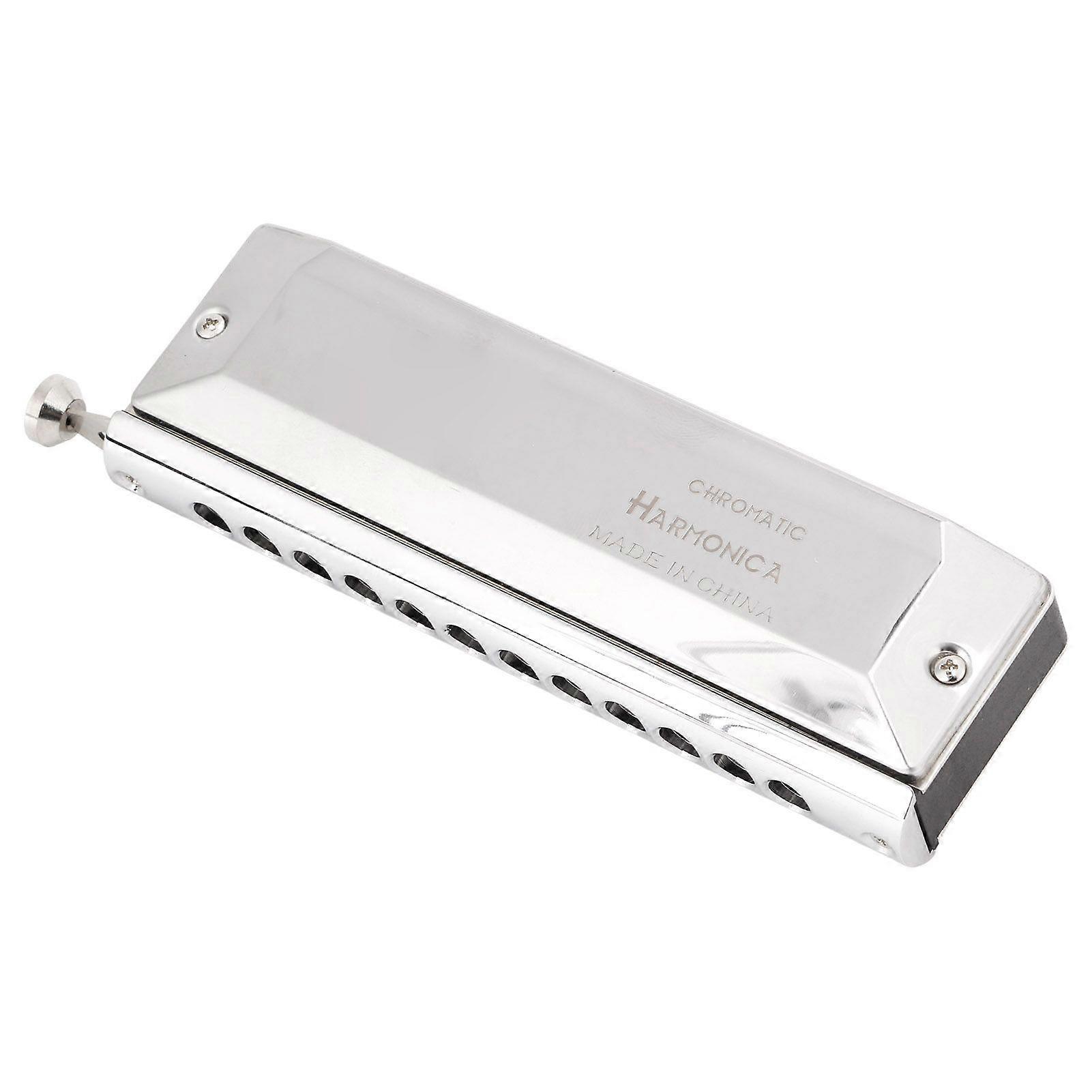 Chromatic Harmonica Metal 12 Holes 48 Tones Mouth Organ Harmonicas for Beginner Students