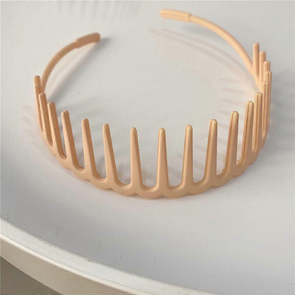 Face with Teeth Hairband Wave Temperament Simple Basic Color Hair Hoop Headband Non-slip Headwear