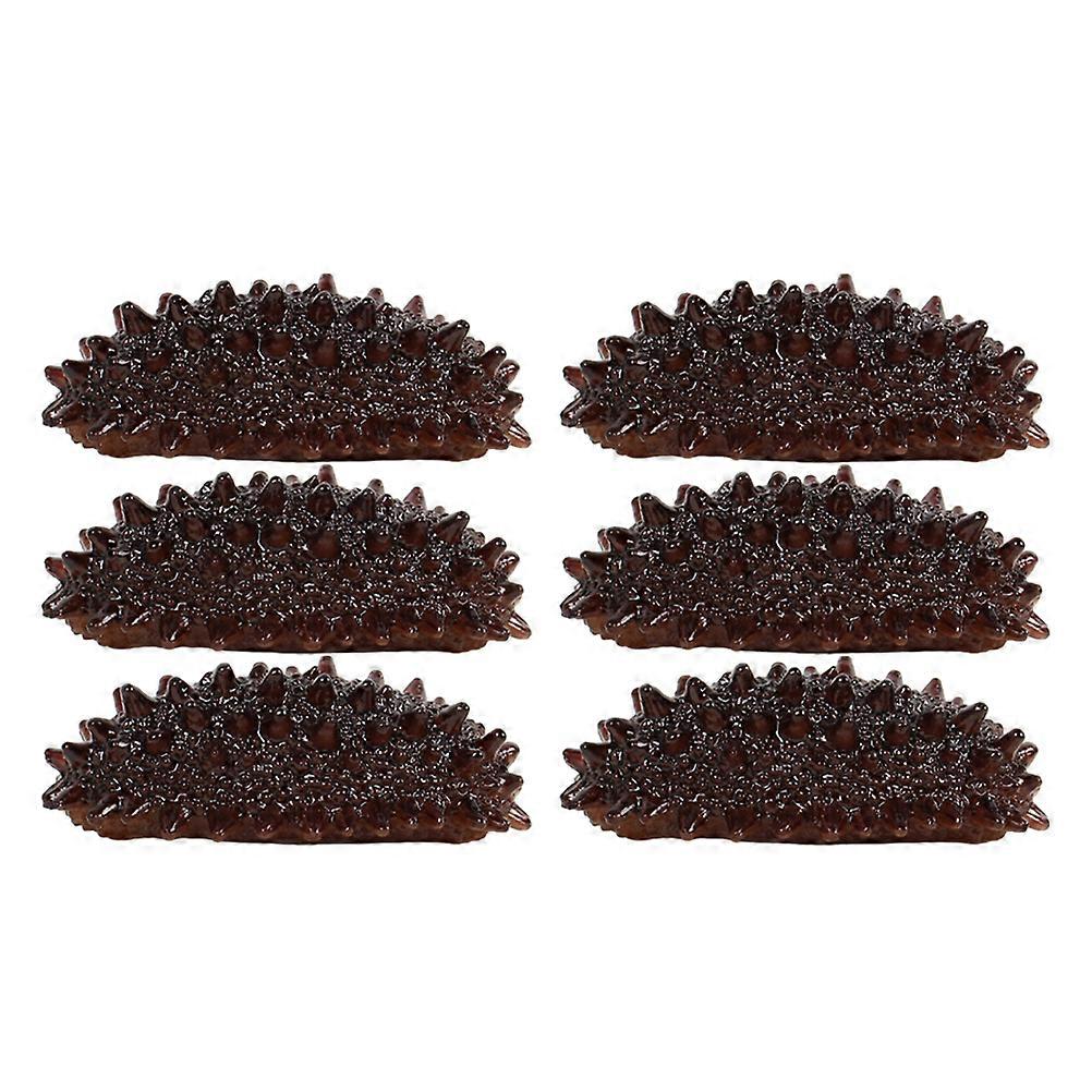 6PCS Realistic Sea Cucumber Models for Home Decoration, Photography, Restaurants Display Educational & Play Use Seafood Simulation Props
