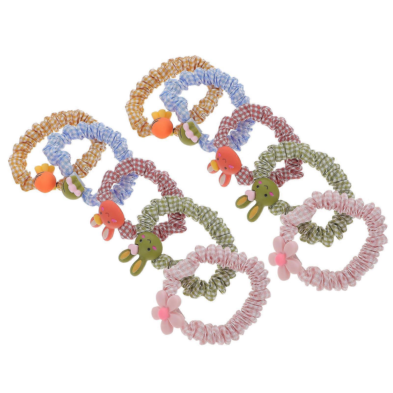 Assorted Color Hair Scrunchies for Kids Made of Polyester Perfect for Daily Use and Parties 10 Pieces