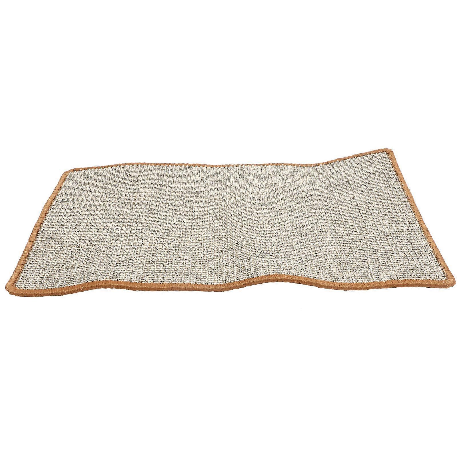 Cat Scratching Mat Indoor Use Mat For Cats Light Brown Claw Grinding 1 Set For Playtime