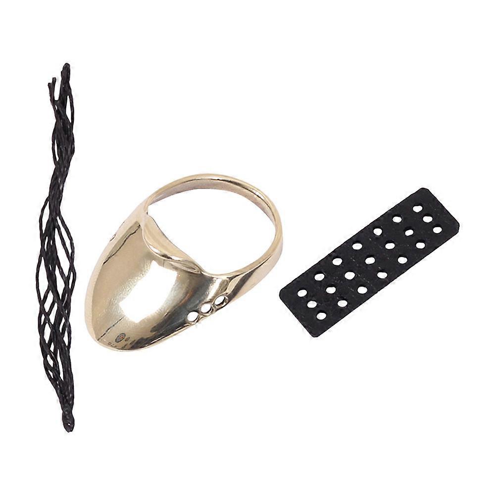 Convenient Finger Ring Designed For Archery Enthusiasts Protects Thumb Golden 1 Set Wear-resistant Tool