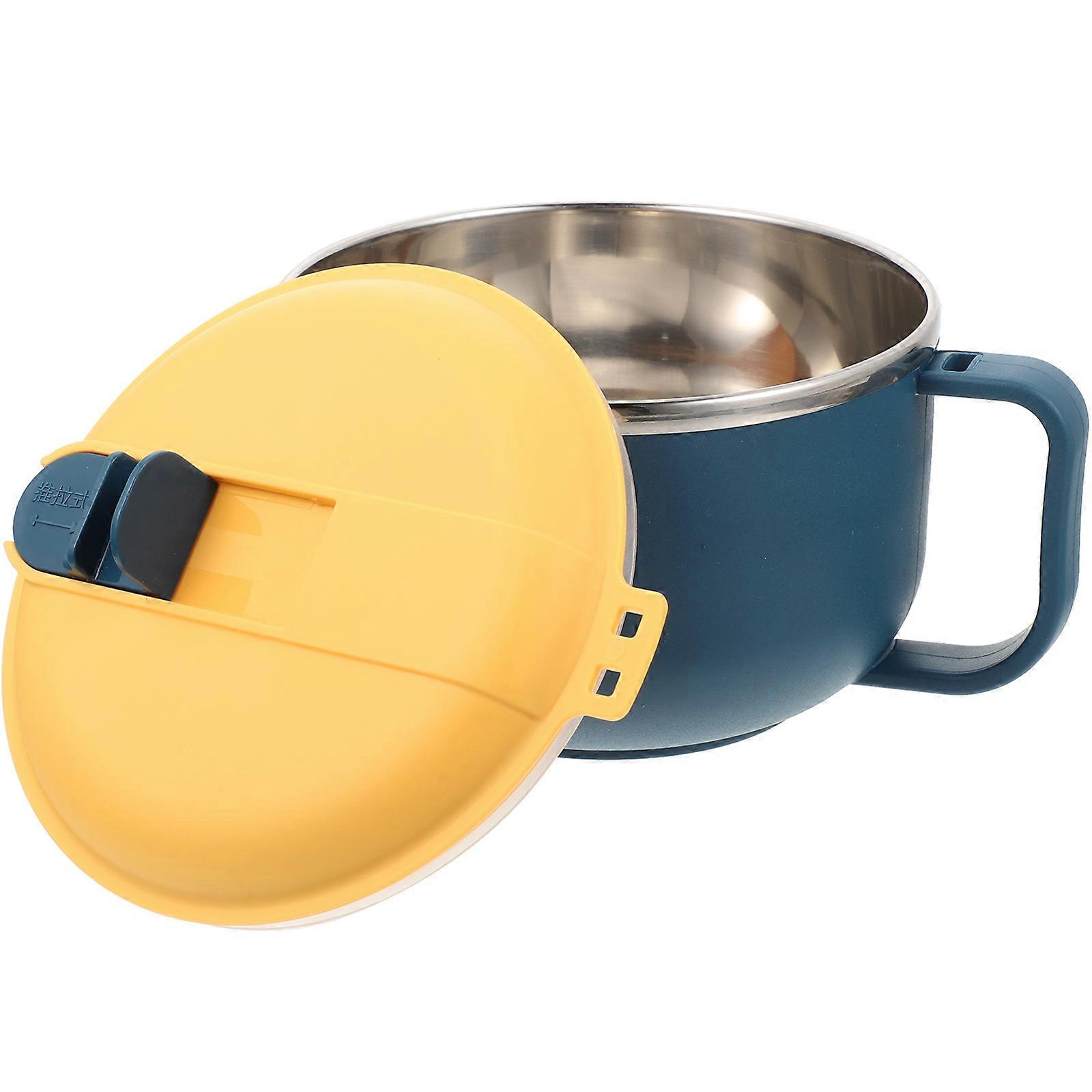 Insulated Noodle Bowl with Lid for Convenient Kitchen Use, Ideal for Soup and Instant Ramen