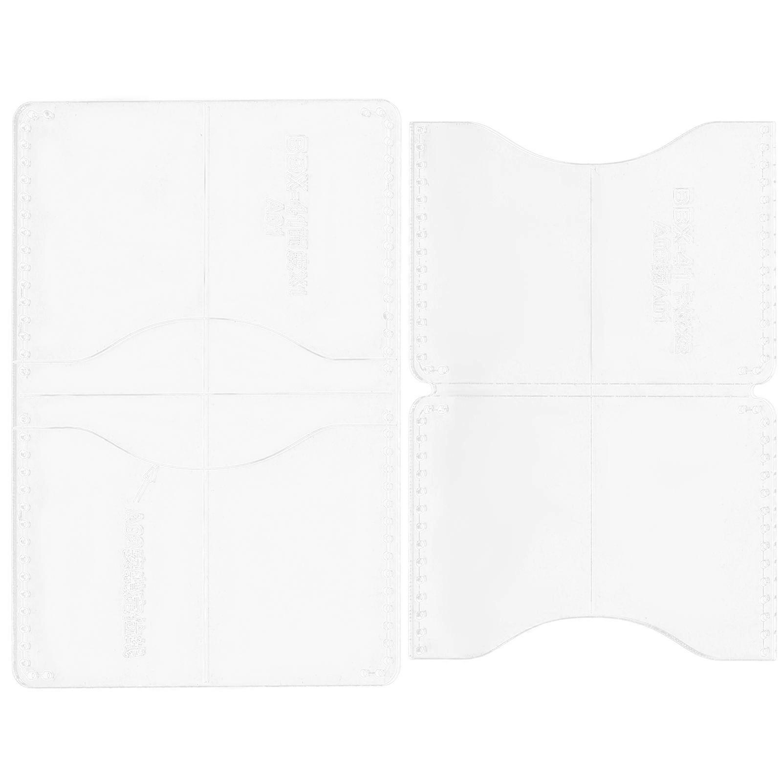 Acrylic Wallet Templates Reusable Stencils for DIY Crafts – Precise Measurements for Easy Purse Making and Designs (2pcs)