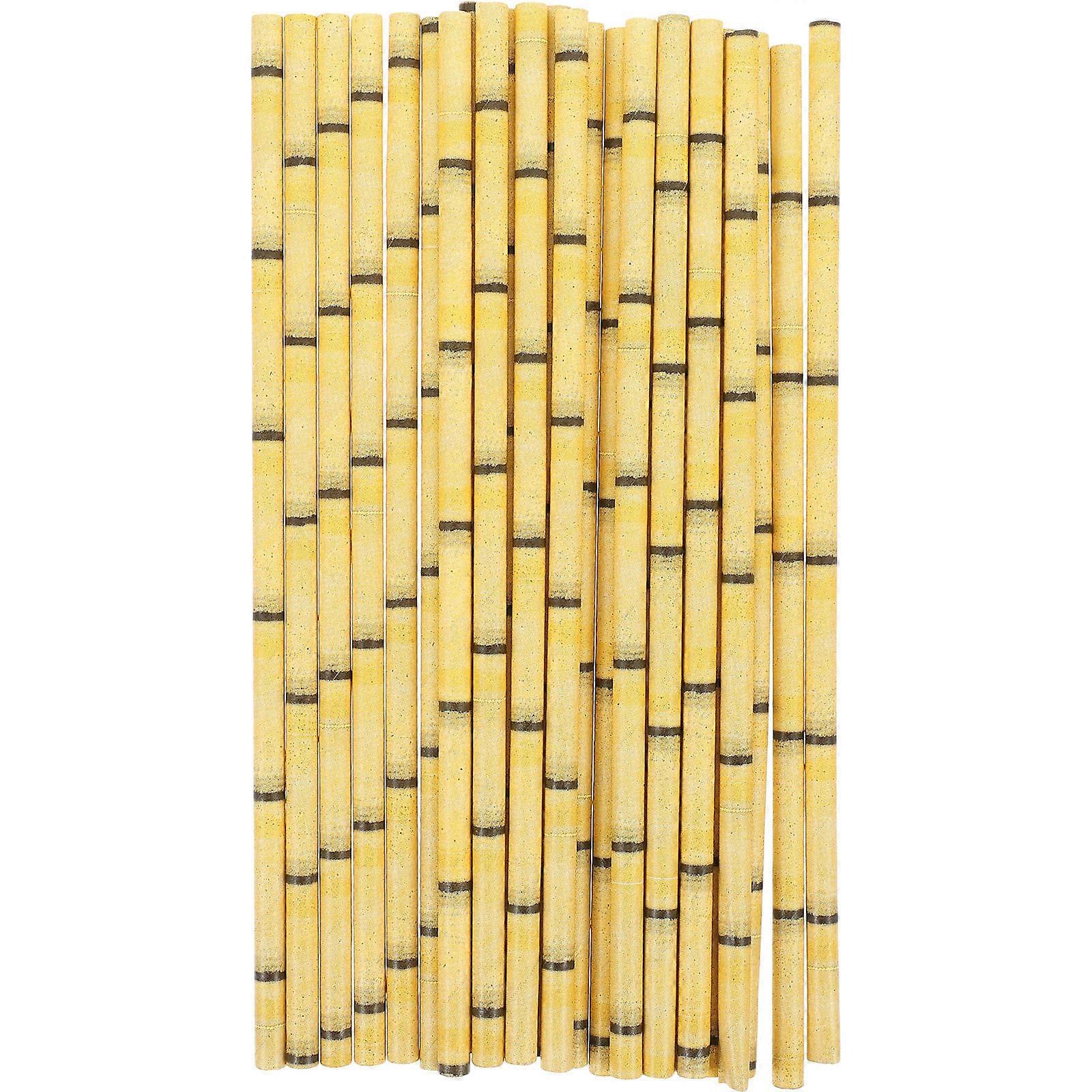 150Pcs Party Serving Straws Party Drinking Straws Printing Tableware Paper Water Drinking Straws