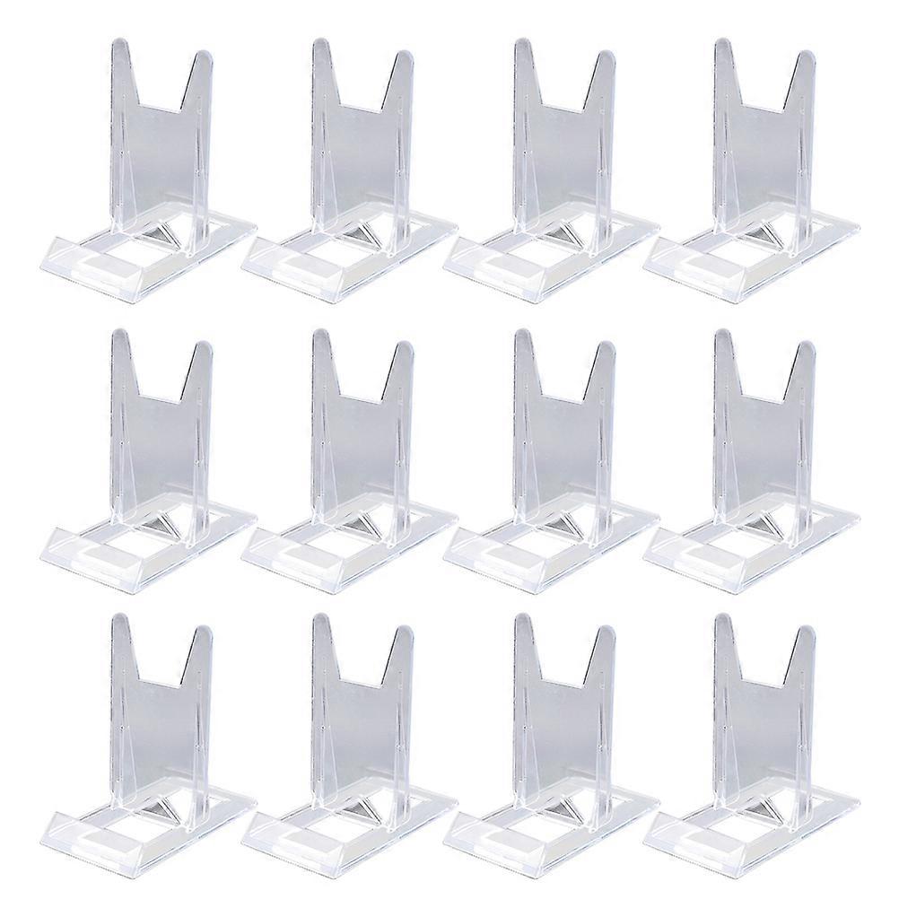 Transparent Plastic Display Stands for Picture Frames Adjustable Holder 20pcs