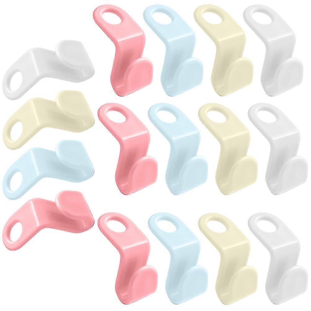 Clothes Connectors Hooks Heavy-Duty Support Assorted Color 20Pcs