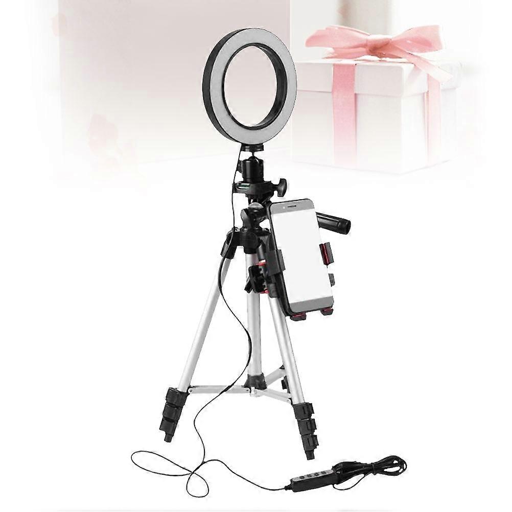 Multi Color Ring Light 5.7 Inch Tripod Stand For Video Recording Makeup Dimmable 1Set
