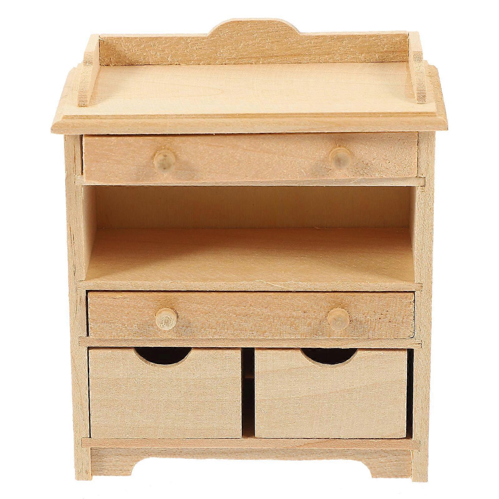 Miniature Store Cupboard Great For Photography Props With Cabinet Shape In Beige Color Offering Features 1Pcs