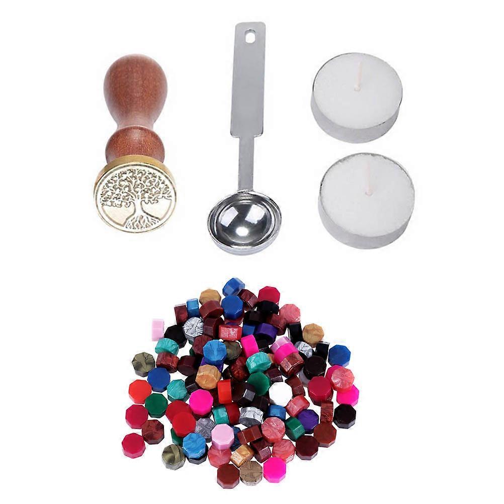 104 Pcs Sealing Wax Beads Including Wax Melting Spoon For Personalizing Cards And Decorating Invitations In Assorted Color