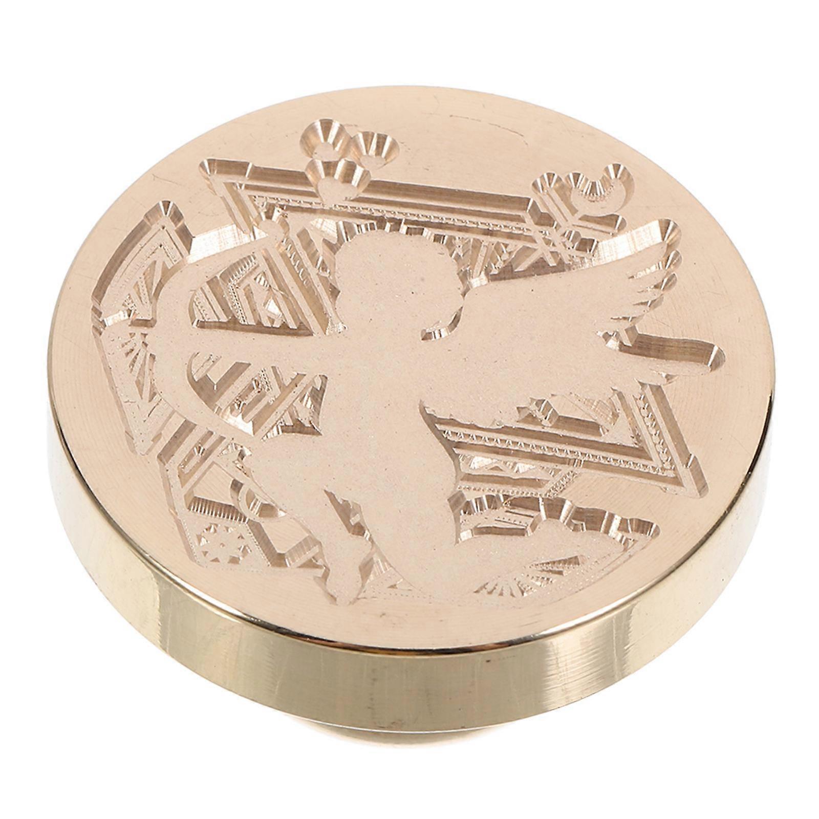 Compact Vintage Wax Seal Stamp Suitable For Christmas And New Year Occasions In Golden Color 1Pcs