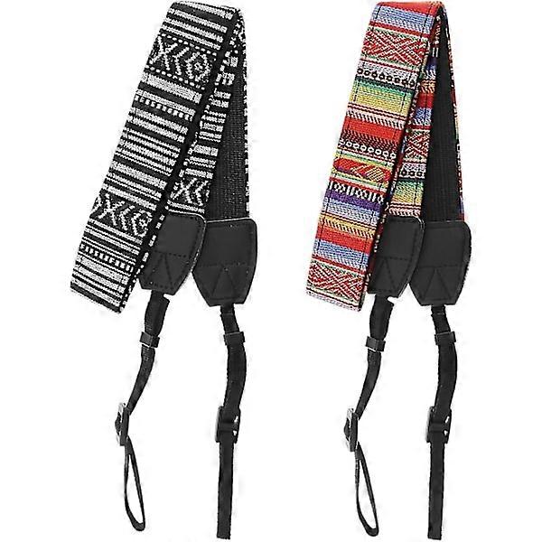 2-pack Replacement Nylon Camera Straps with Adjustable Buckle