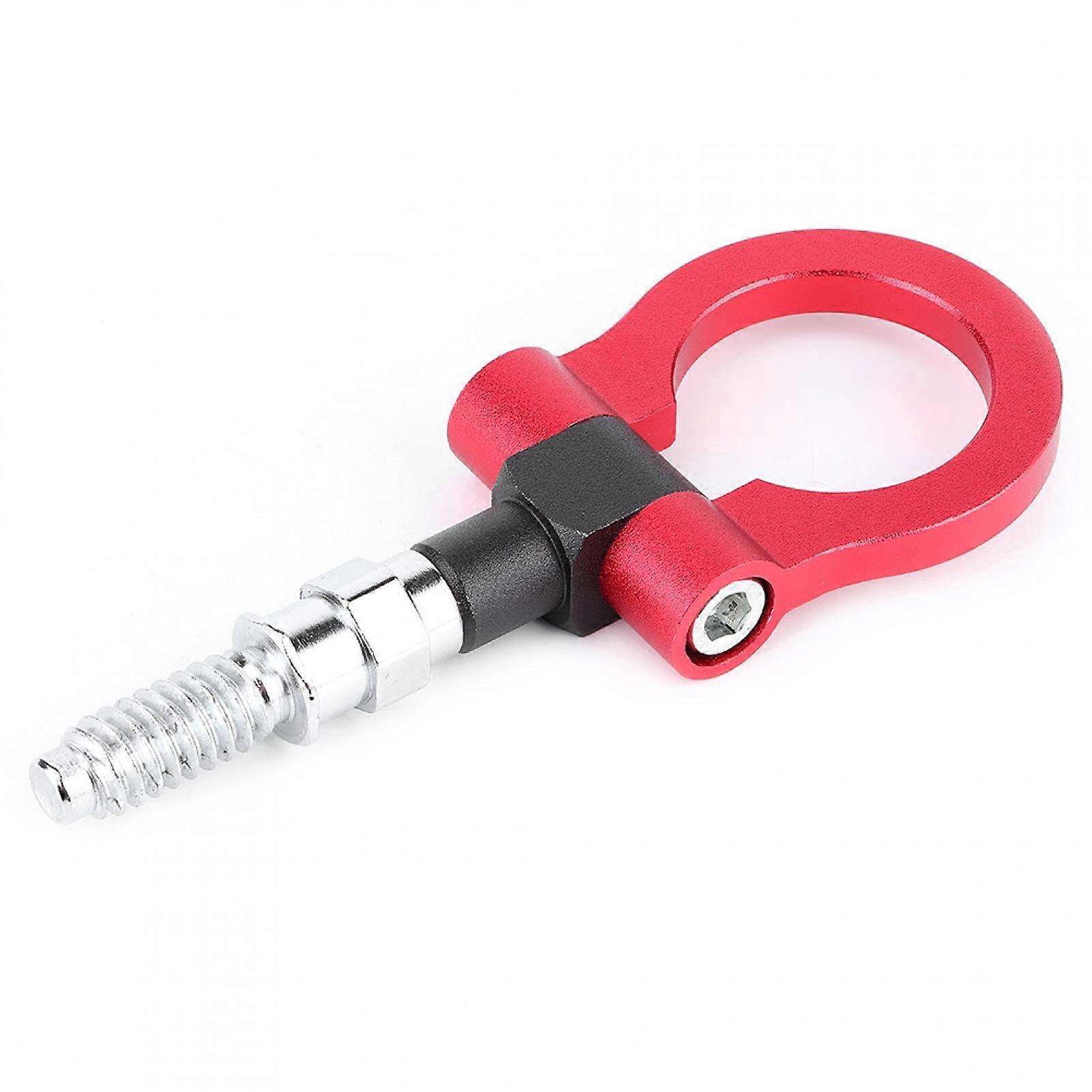 Towing Hook, Universal Towing Eye Towing Hitch Car Trailer Aluminium Alloy Tow Loop Tow Ring for E Series (Red)