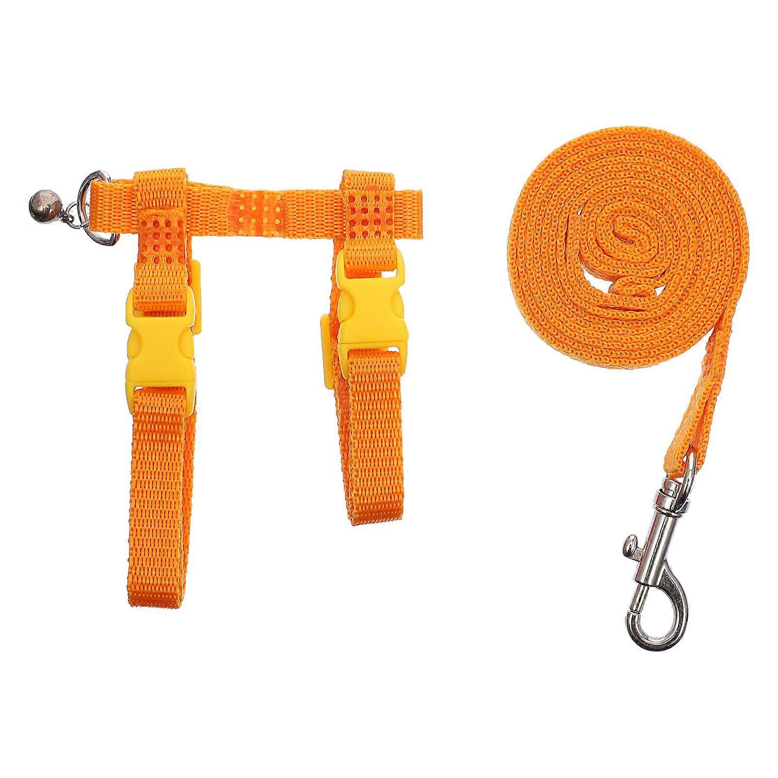 Orange Pet Harness Made of Premium Fabric for Small Pets Sturdy Durable Comfortable to Wear