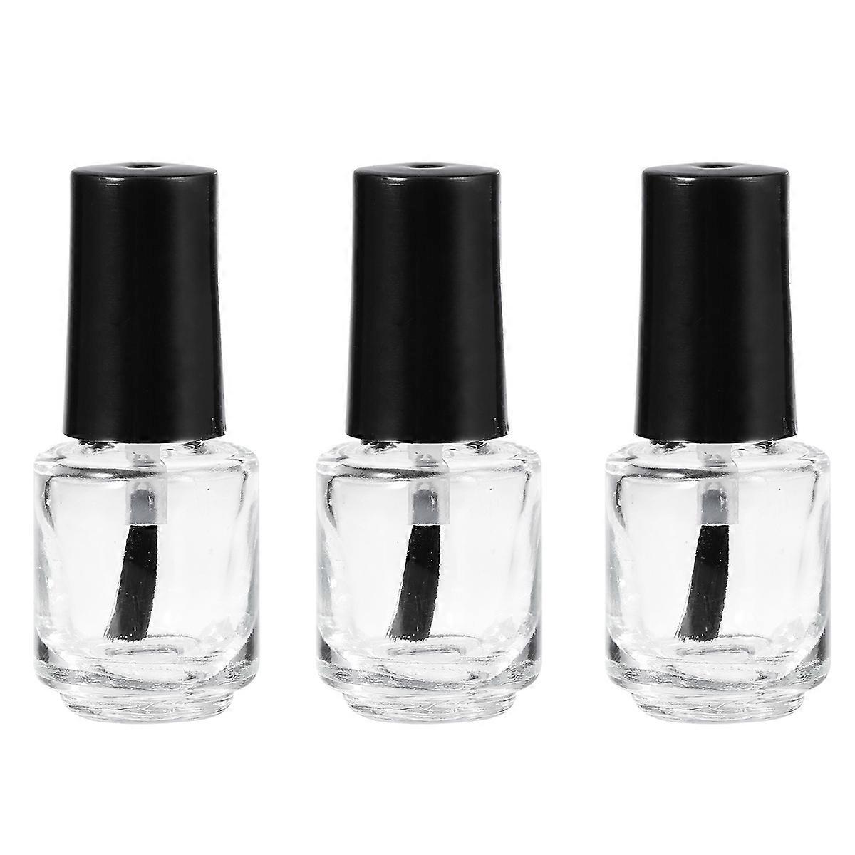 DIY Nail Polish Bottles, Featuring Transparent Glass, Includes Brush for Easy Application