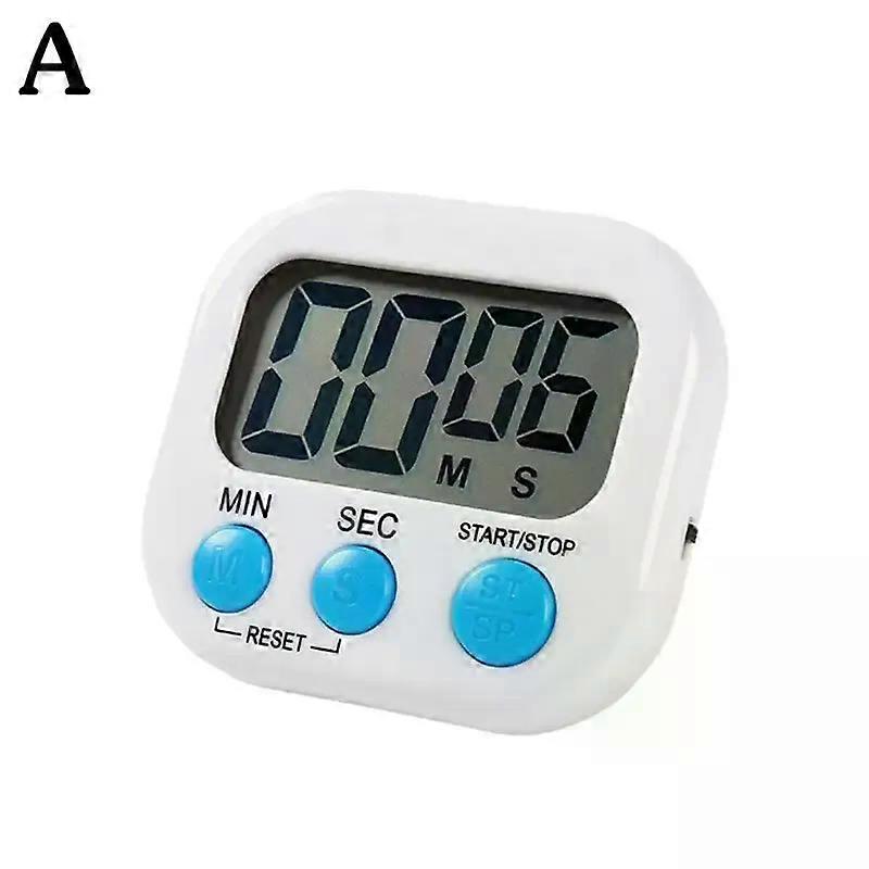 Magnetic LCD Digital Kitchen Countdown Timer With Alarm With Kitchen Cooking Timer Practical Alarm Clock White Clock Stand U6B5