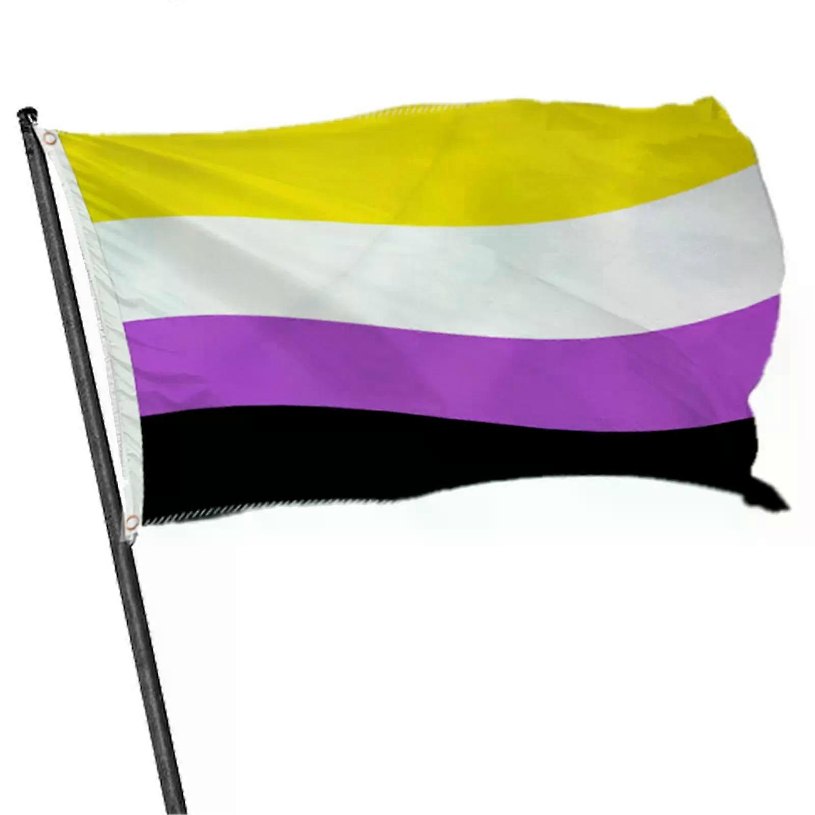 Nonbinary Pride Flag Set Non-Binary Pride Flag Including Nonbinary Large Banners String Bunting And Mini Hand Held Stick Pride