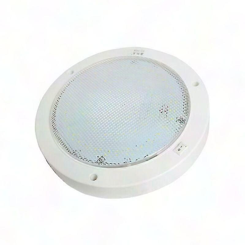 12V RV Marine DC LED Ceiling Light 9W Round Surface Mount with Switch