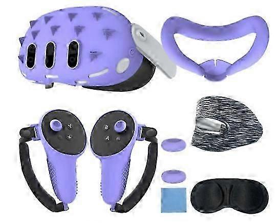 7pcsアクセサリーセットシリコンVRフロントシェルプロテクターコントローラーグリップカバーアンチスクラッチ保護カバーフェイスカバーレンズカバーQuest 3用
