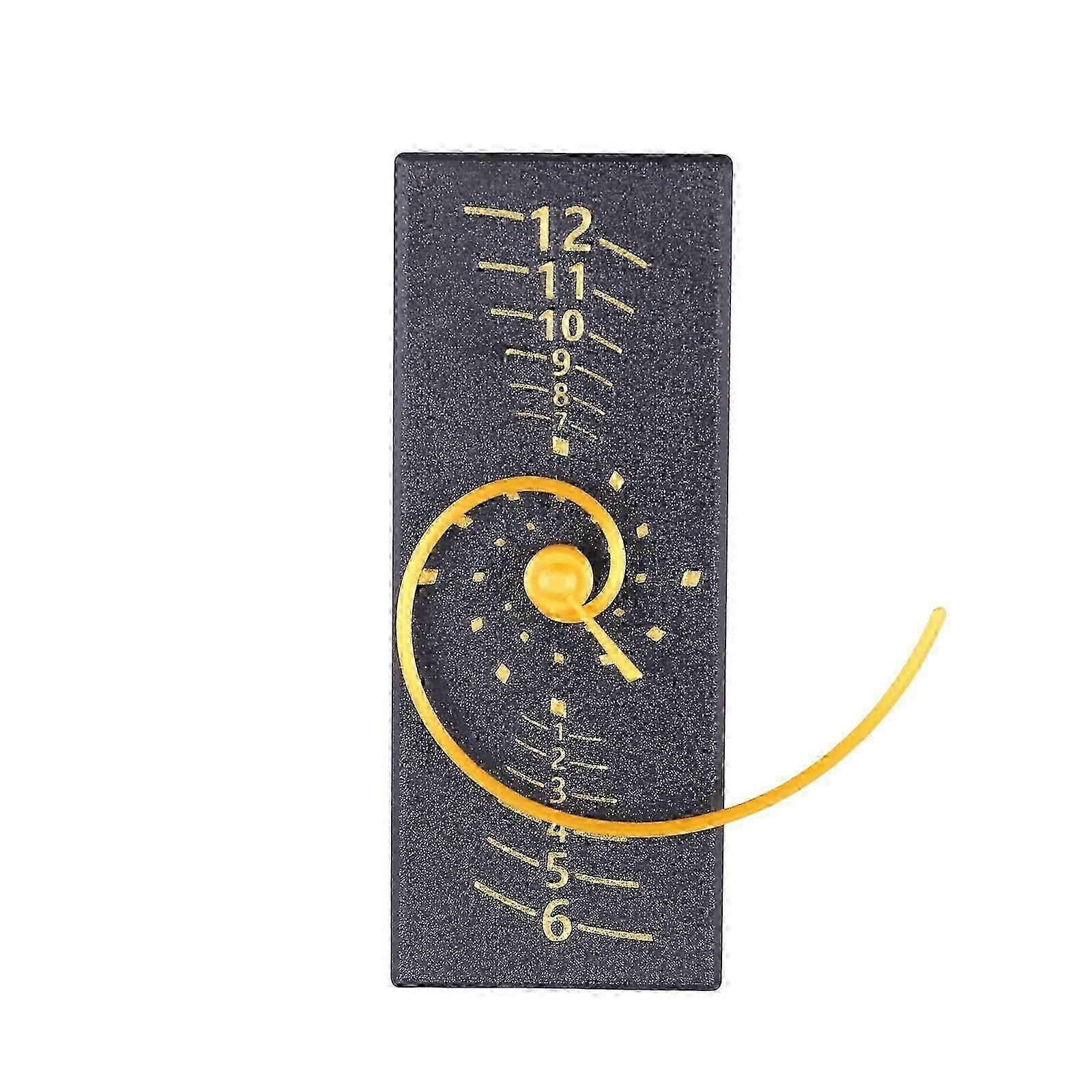 Modern Rectangular Wall Clock Fibonacci Spiral Mathematical Aesthetic Decor 12 Inch