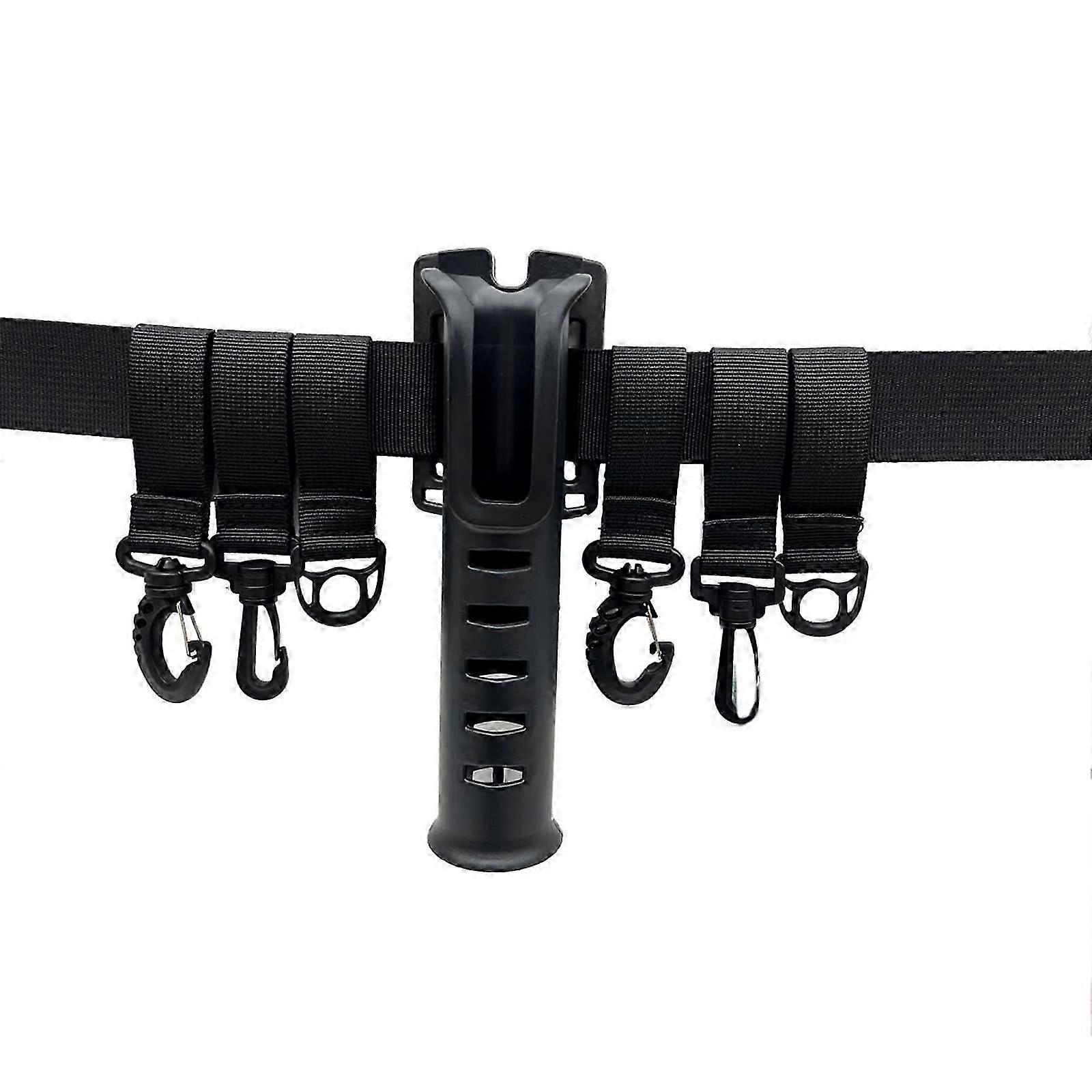 Fishing belt kayaks wading belt fishing hooks belt adjustable waist belt fishing wading belt with hooks belt with bucket Ref: 9367