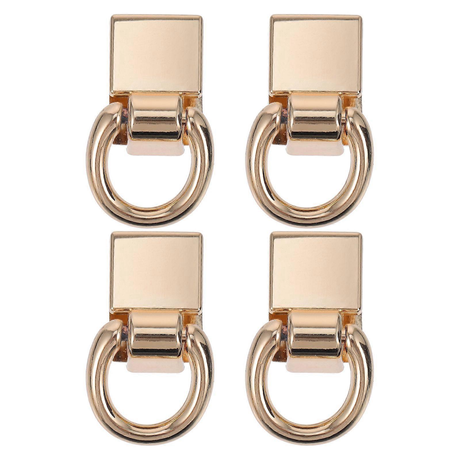 Golden Metal Bag Buckles for Replacement Use Sturdy and Durable 4Pcs Set Lightweight Compact Size
