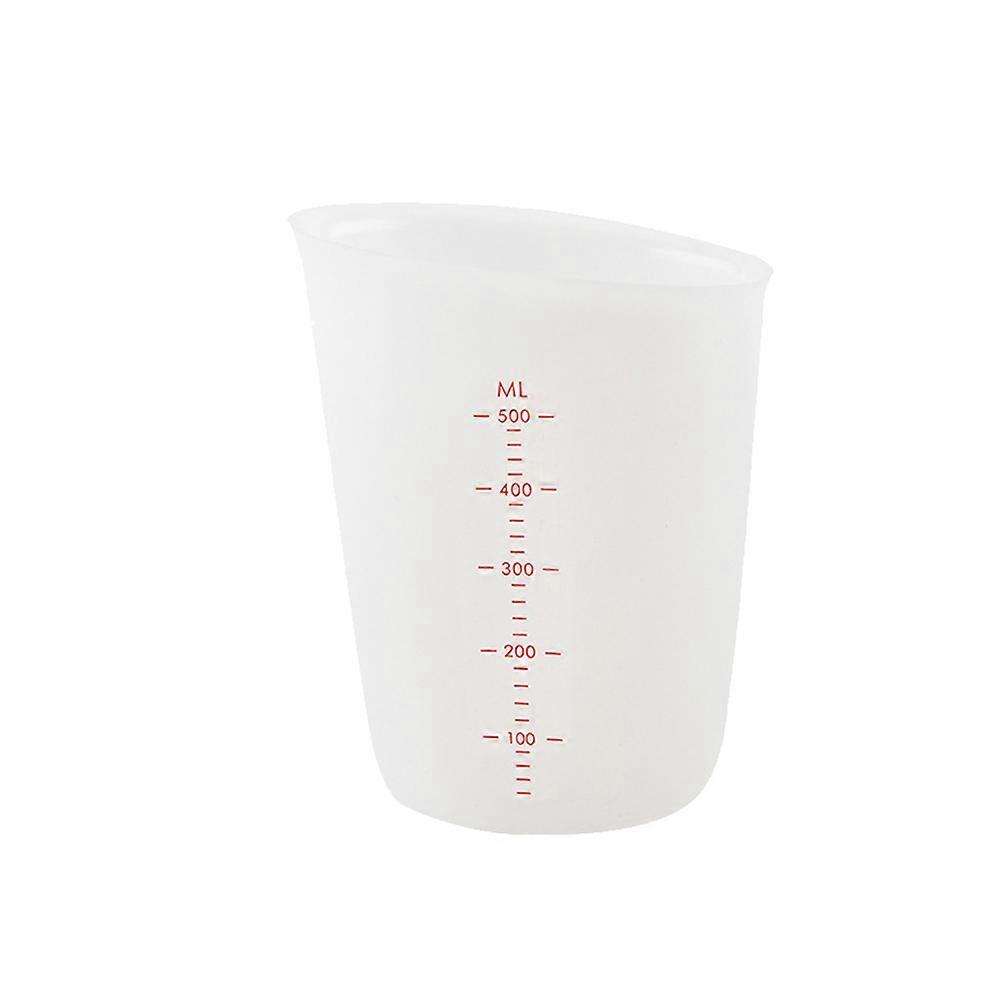 500ml Silicone Measuring Cup with Scale – Clear Graduated Cup for Mixing Paint, Stain, Epoxy Resin and Lab Liquids