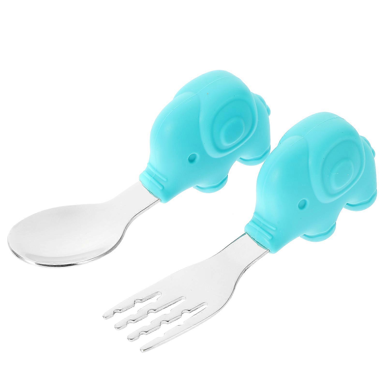 Infant Cutlery Design Safe Baby Fork Cutlery For Children Mealtime Training 10X4cm Durable 1 Set