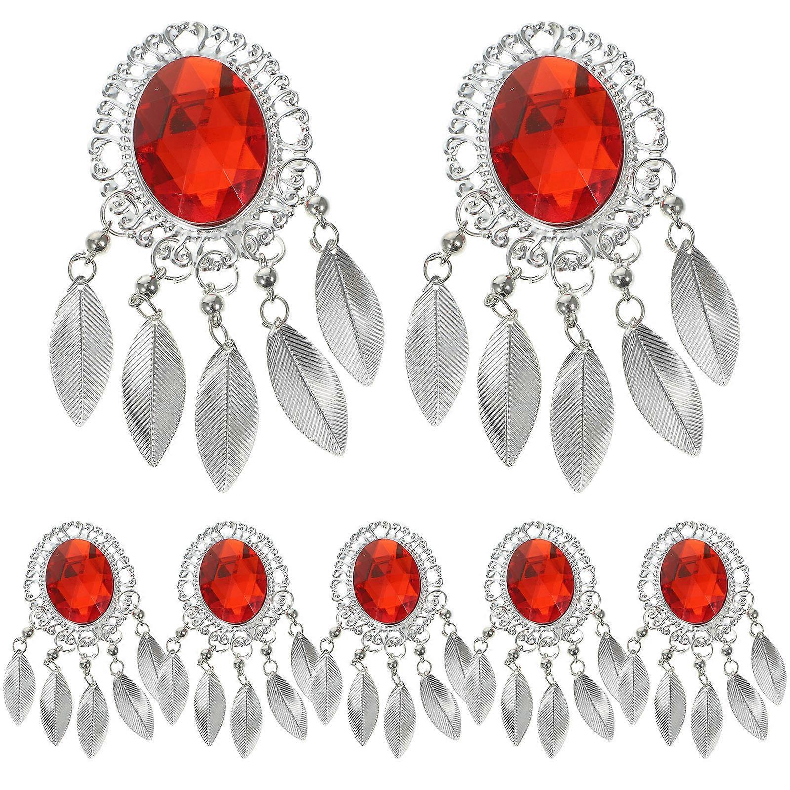 Elegant Leaf Shape Charm Decoration For Women Clothes Accessories Red 10Pcs