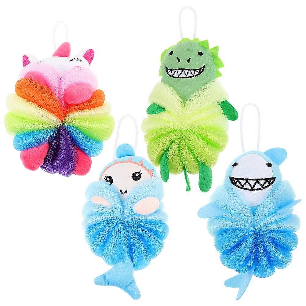 Adorable Cartoon Bath Balls for Kids with PE Material Assorted Pieces 0.5 Inch