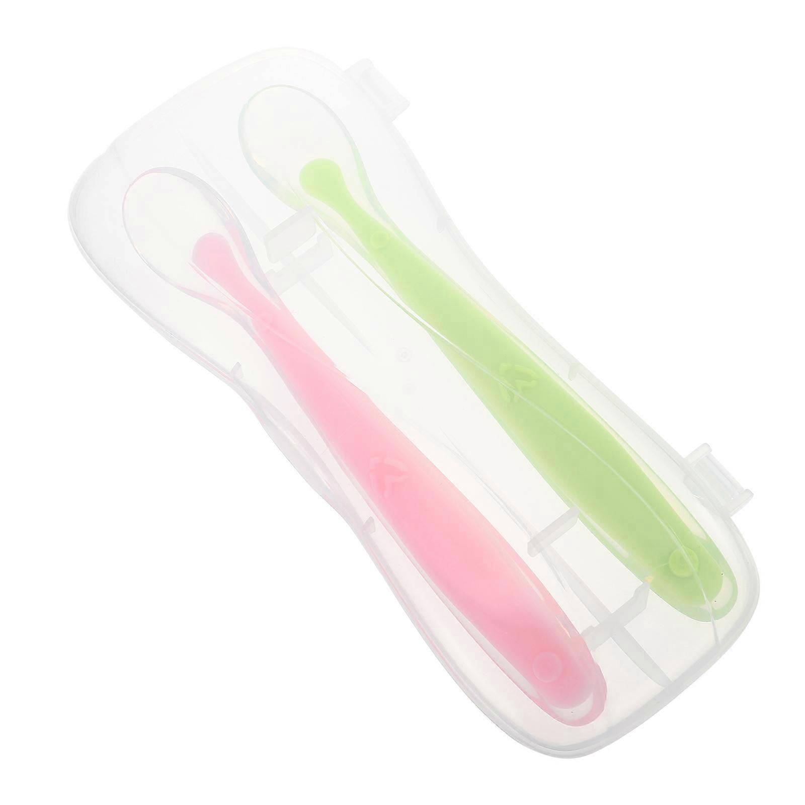 Silicone Baby Spoons 1 Set Spoon-Shaped Training Tool Designed For Infants At Mealtime Assorted Color
