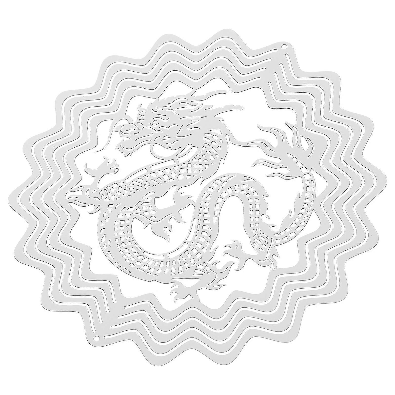 Sofisticado Aço Inoxidável Outdoor Wind Spinner para Decoração de Jardim Fácil Pendurado Prata 12 Polegadas