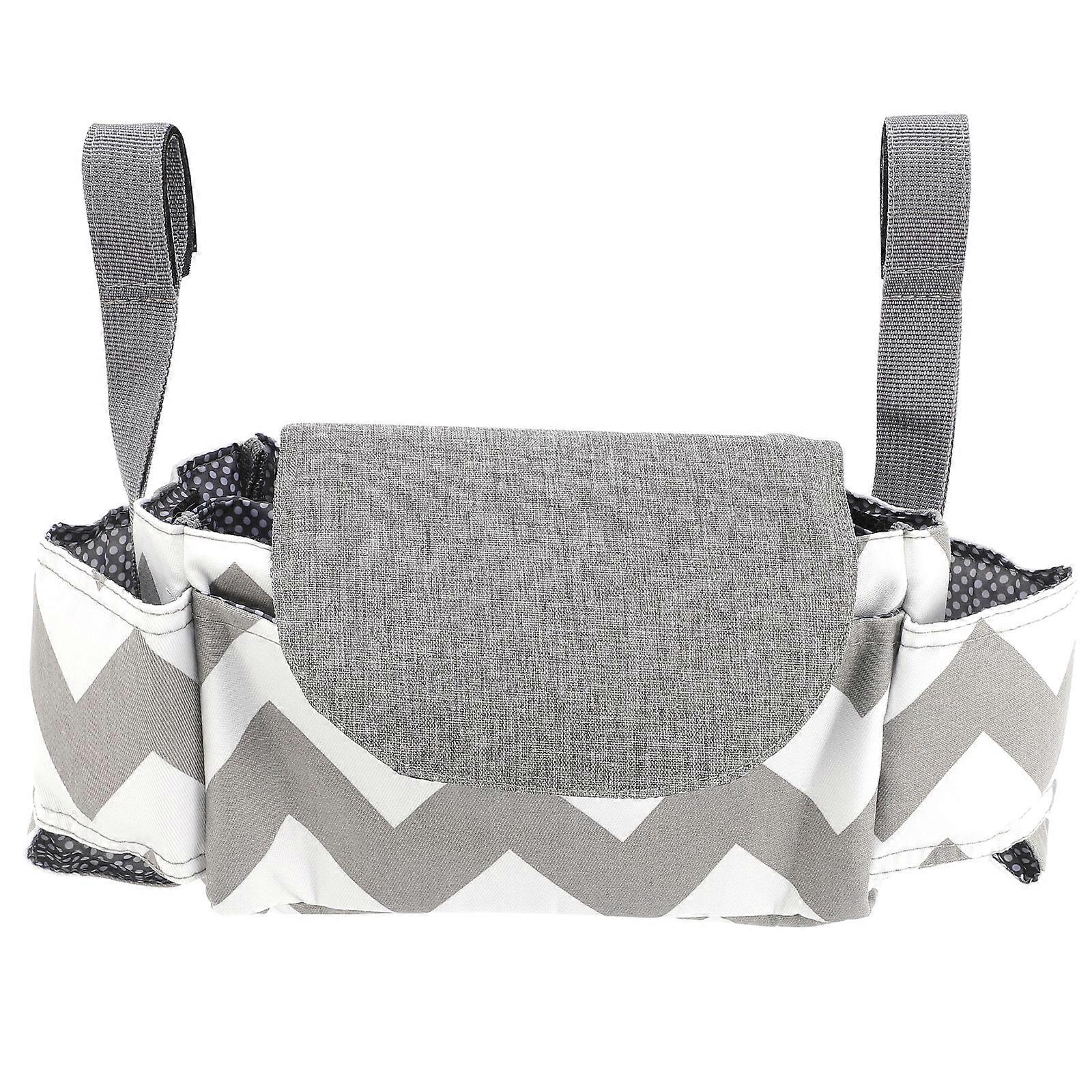 Stroller Diaper Bag For Moms Traveling With Babies Grey Easy To Clean 1Pack