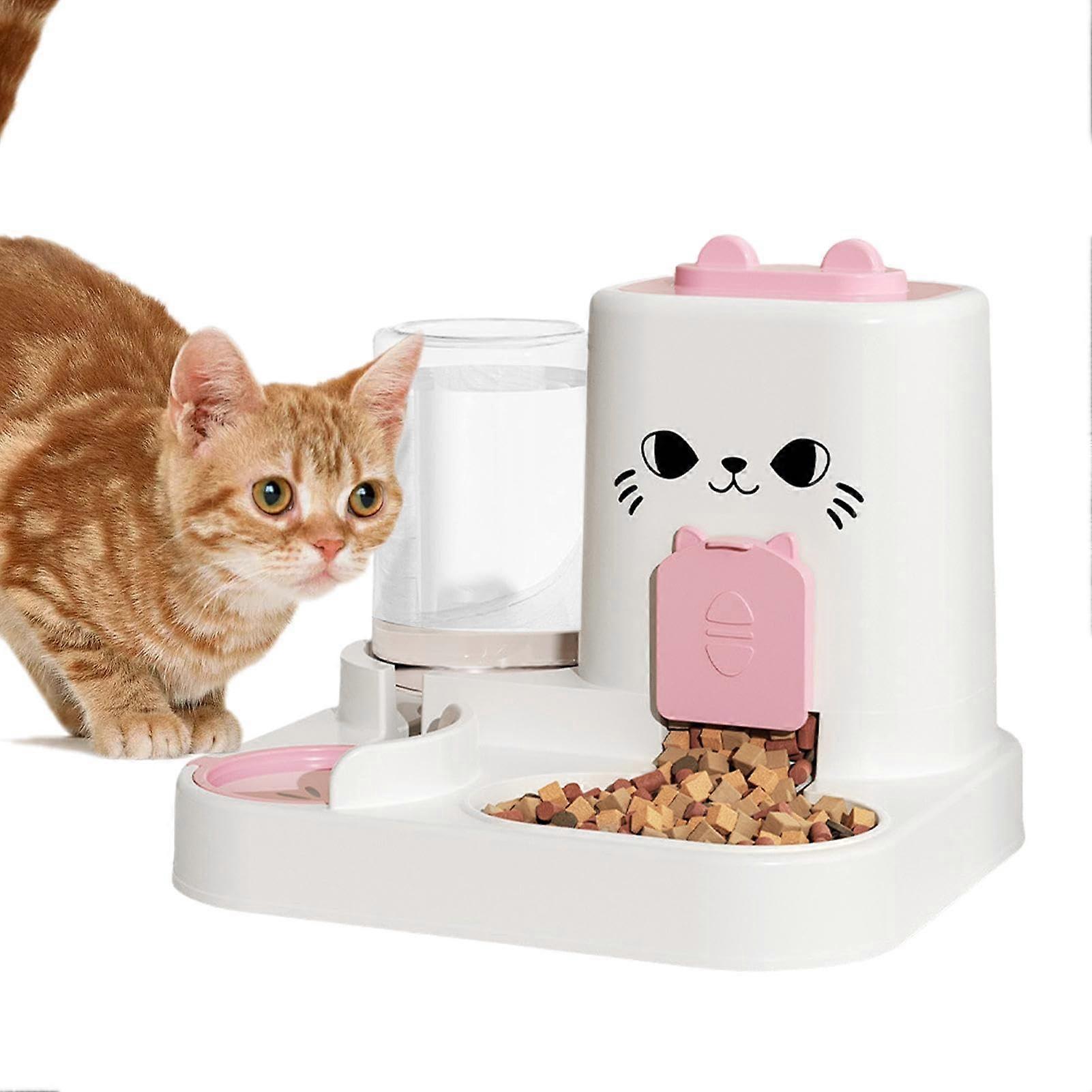 Automatic Cat Feeder Large Capacity, Leakproof Dry Food Dispenser, Easy Clean Bowl, 9.84 x 8.66 x 8.27 In