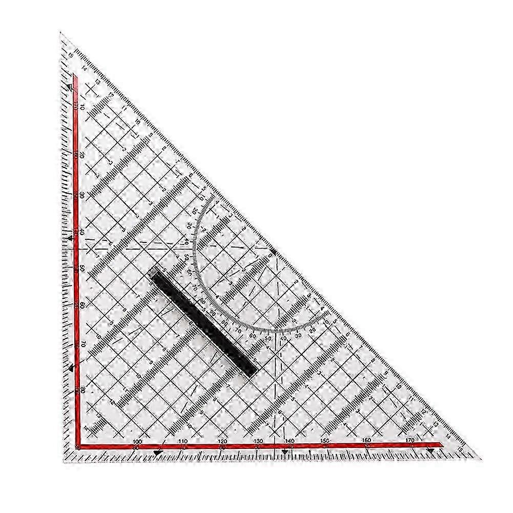 30CM Drawing Triangle Ruler Multi-Function Drawing Ruler with Handle Protractor Measurement Ruler S 2025