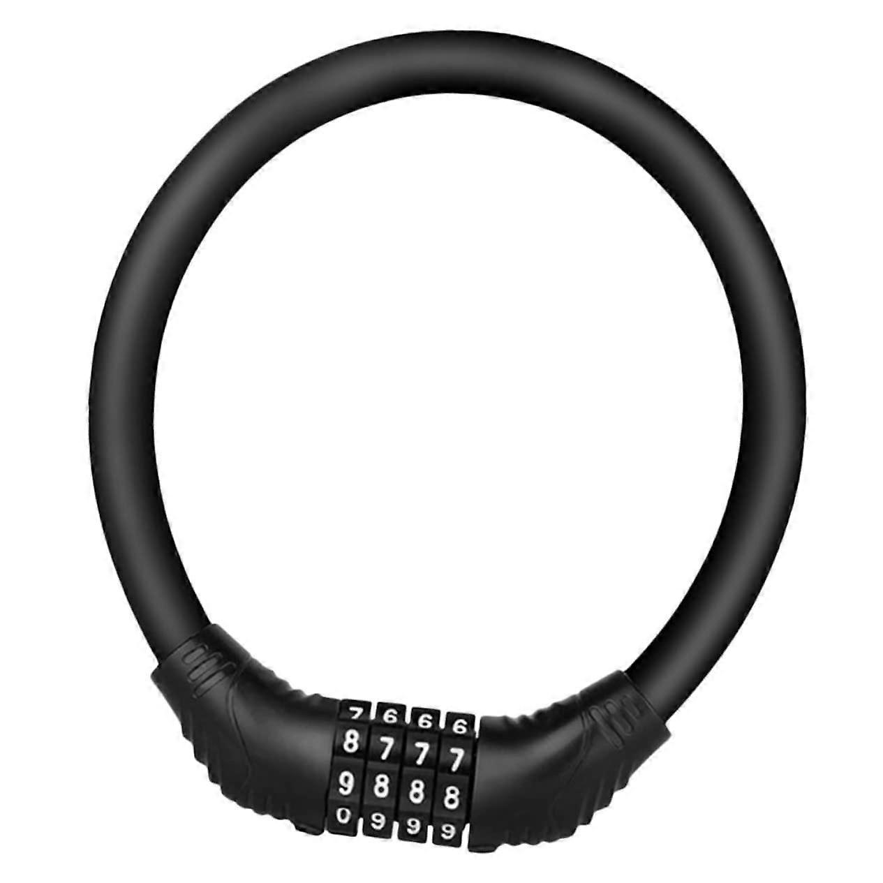 1 Piece Portable Bike Lock with Password, Sturdy Coded Lock for Bicycles, Lightweight and Durable for Outdoor Activities, Black