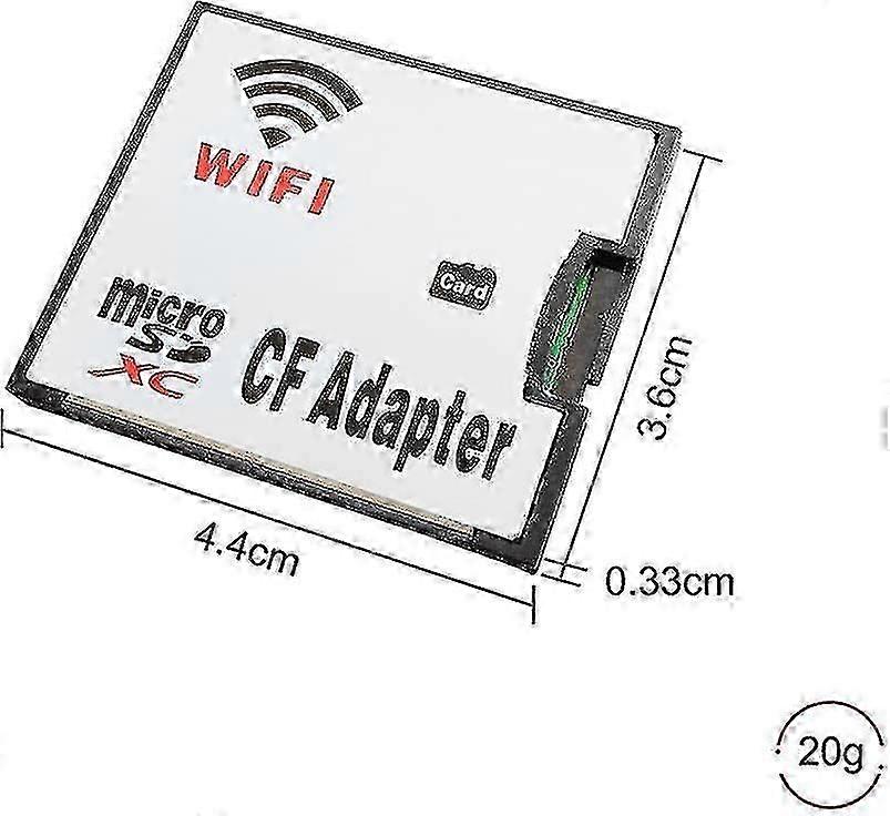 Micro SD-kaart Tf naar Wifi Cf Compactflash geheugenkaart adapter voor DSLR Camera