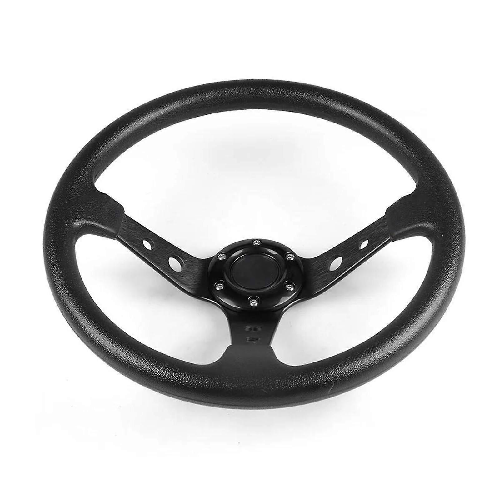 Car Steering Wheel 14 Inch 350 mm Universal Racing Drift Wheel Black with Sport Design for Enhanced Control and Performance
