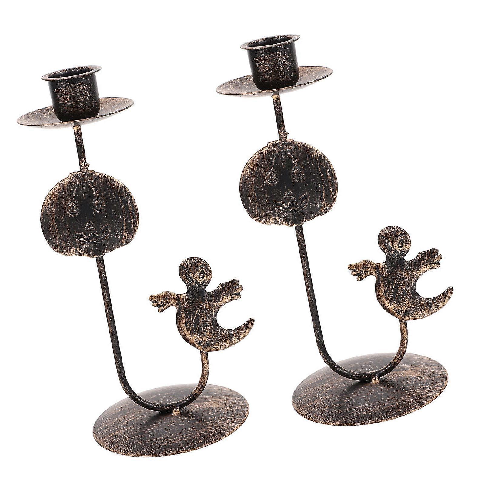Creative Candlestick 2Set Ideal For Table Decorations And Festive Occasions Made Of Iron