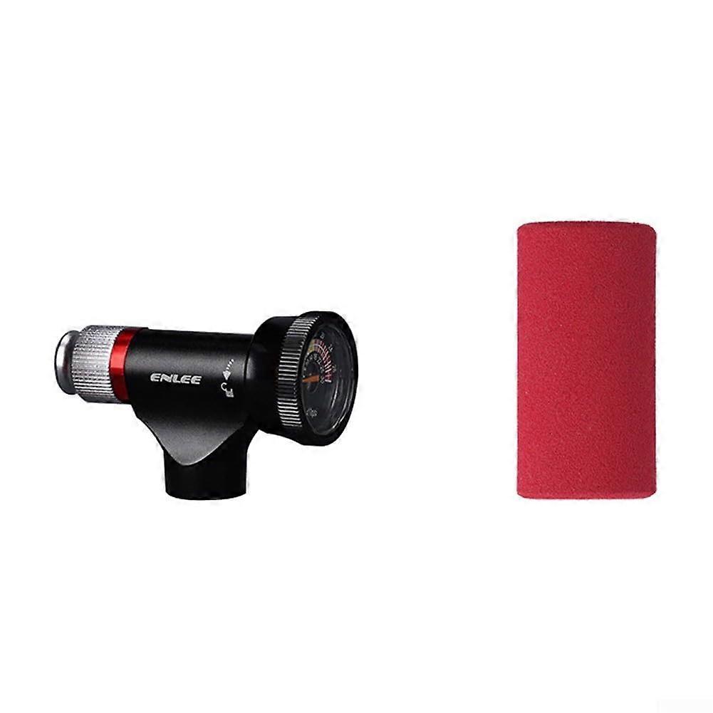 Mini Bike Tire Inflator Adjustable CO2 Pump Compatible With Presta And Schrader Valves Insulated Sleeve