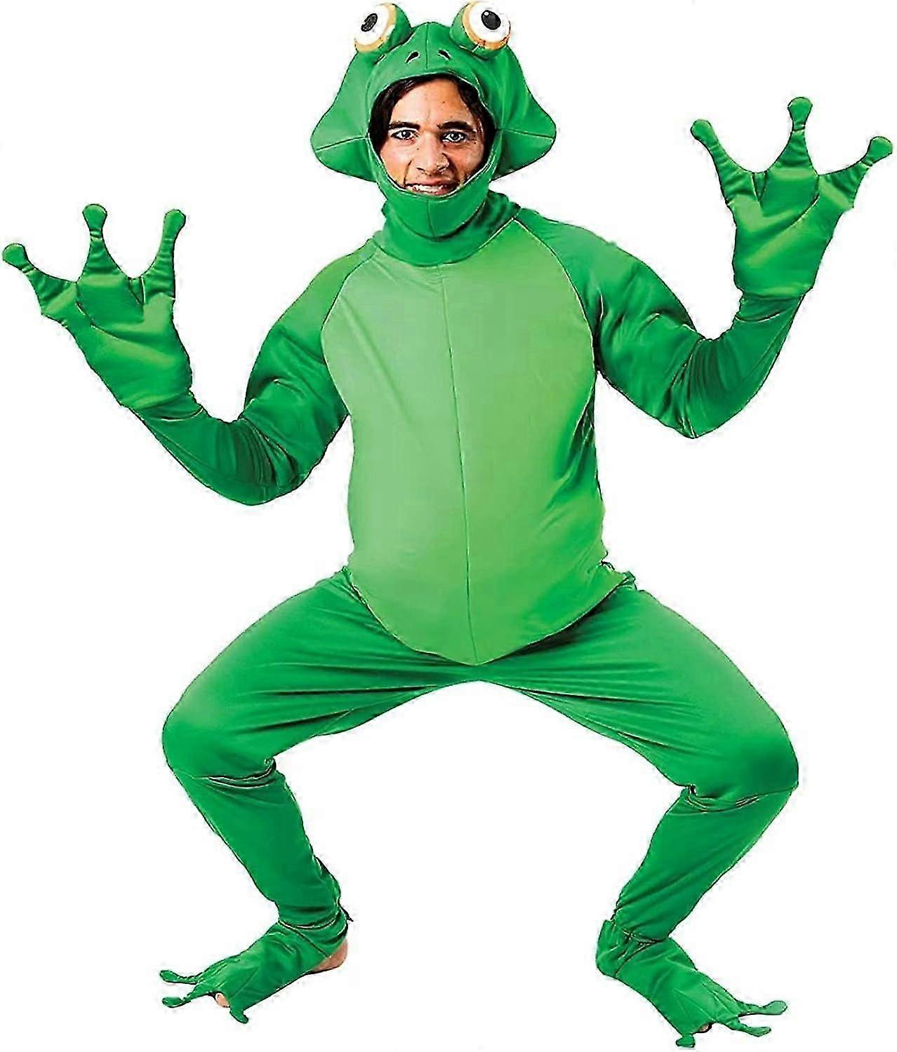 大人のためのカエルのコスチューム - ユニセックスワンピースジャンプスーツハロウィン衣装