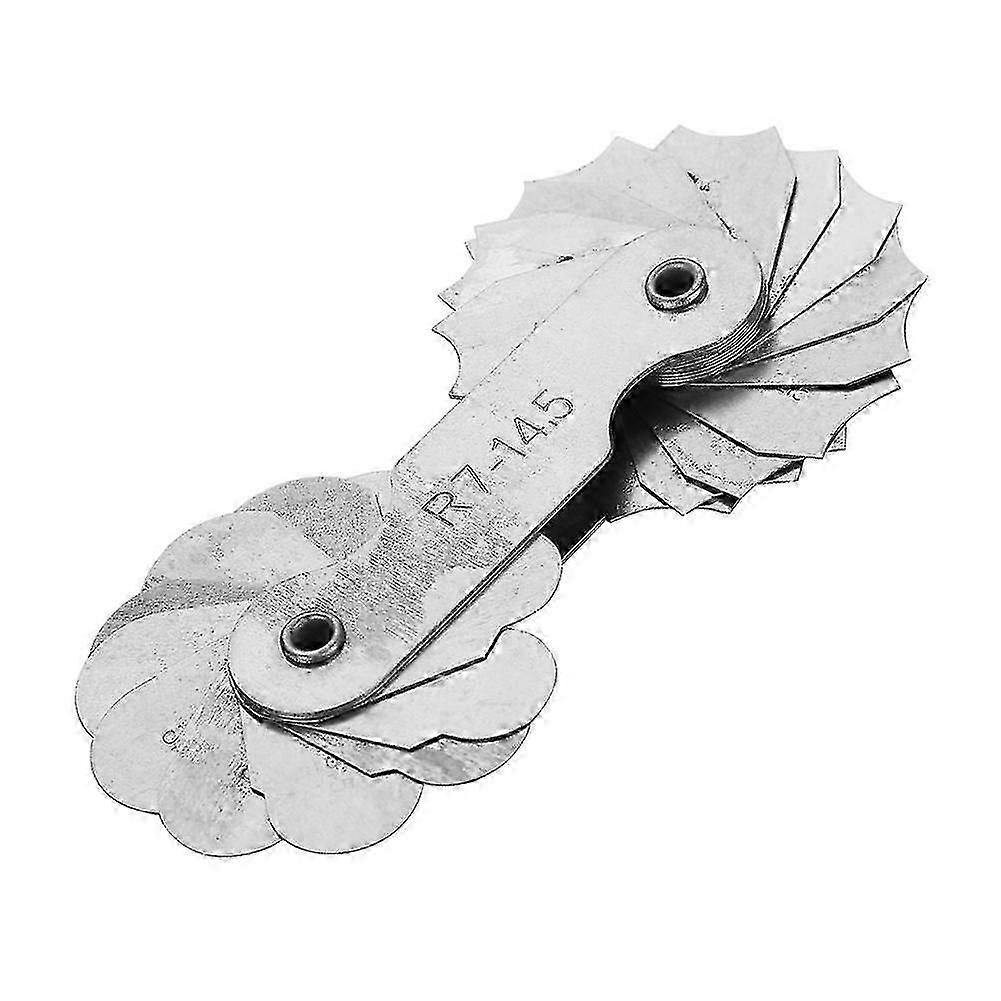 Radius Fillet Gauge - Stainless Steel Measuring Tool for External Internal Concave and Convex Surfaces (R7-14.5MM)