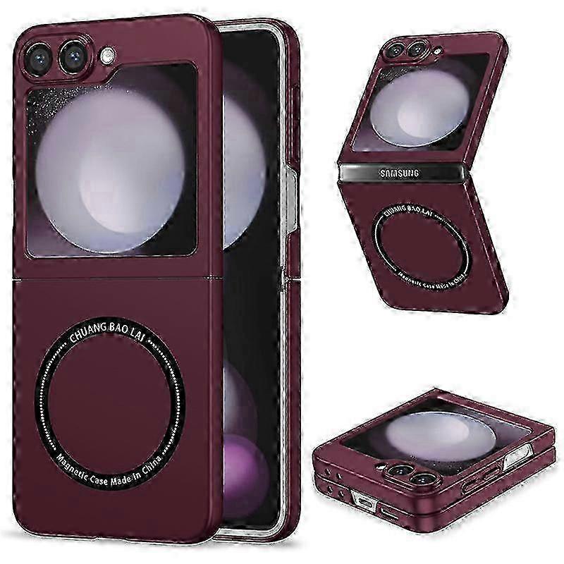 Shockproof Silicone Case with Magnetic Ring Cover for Galaxy Z Flip 6 - MagSafe Compatibility