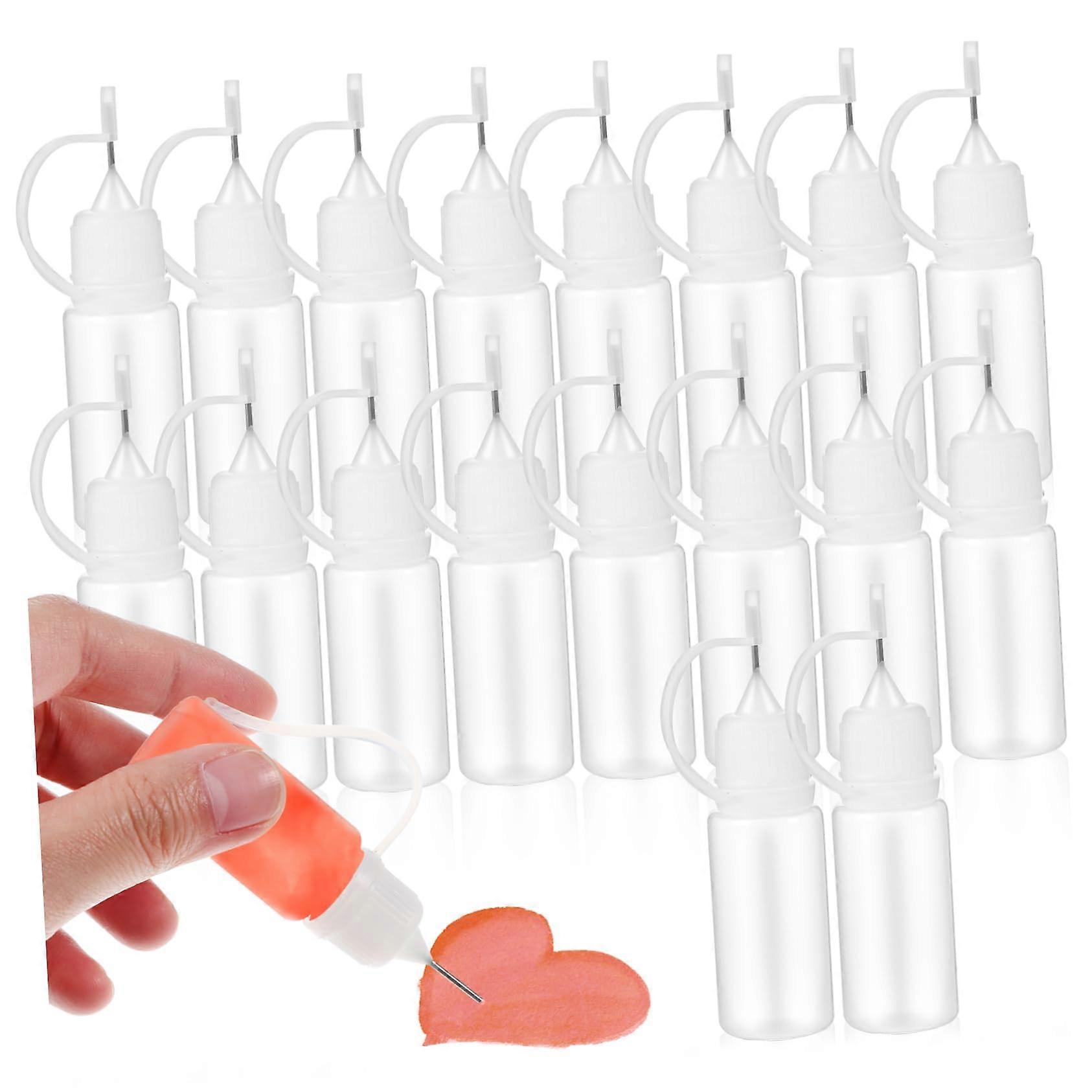 20Pcs Applicator Bottles Precision Squeeze Glue Dispenser Kit for DIY Craft Projects Reusable Pe Material with Sealed Lids for Repairs