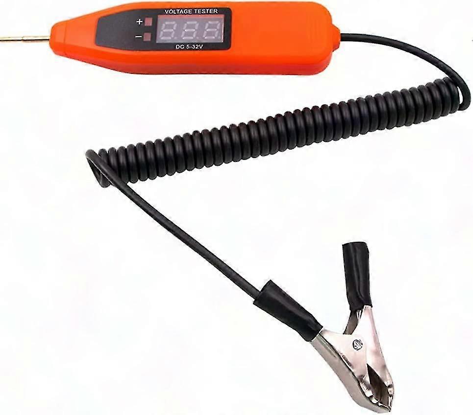 DC Power Outlet Voltage Detector - Non-Contact LCD Digital Tester Pen with LED Light for Electrical Testing