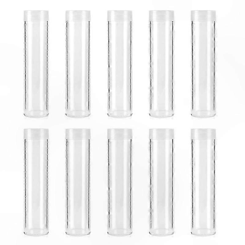 10-Pack Coin Storage Tubes with Lids for Organizing Rounds at Banks and Supermarkets