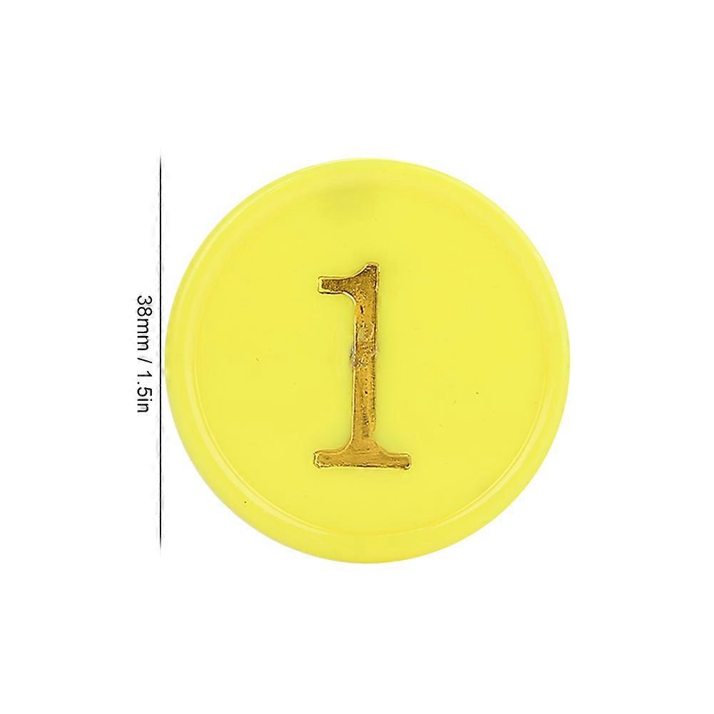 160pcs Educational Plastic Coins Chips Set, 38mm x 3mm, 4 Values