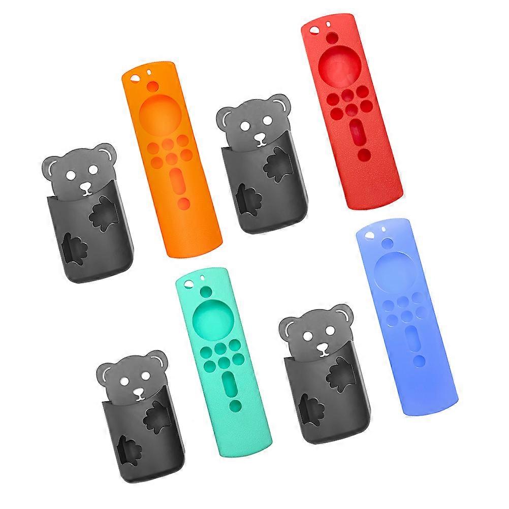 1set Remote Case For Tv Silicone Bumper Cover With Storage Holders Glowing Accessory For Organizing Remotes