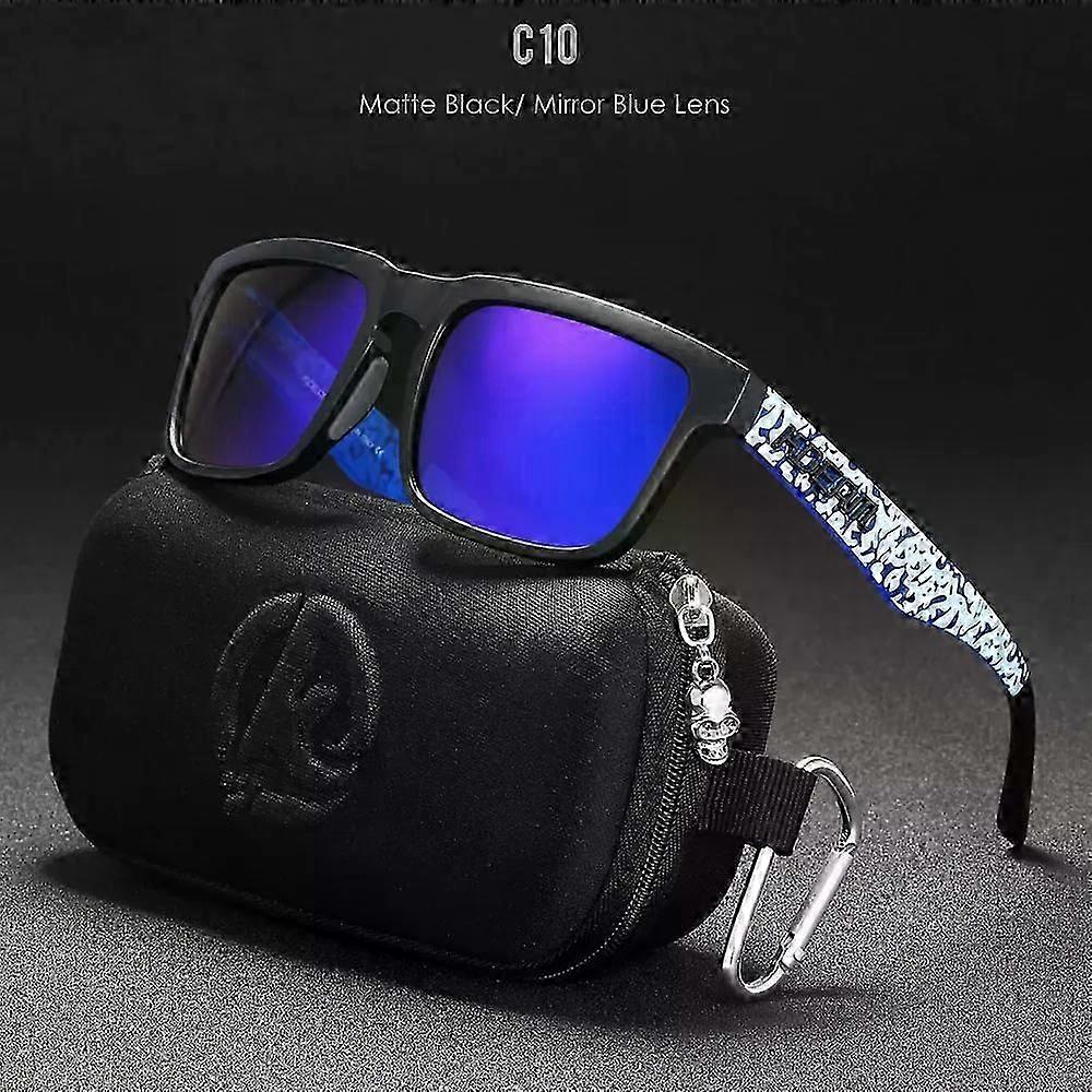 New Brand High Quality Men Square Sunglasses Colors Sports Polarized Sun Glasses Reflective Coating Mirrored Lens UV400